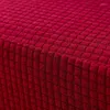 Stoelbedekkingen Solid Color voetsteun Ottoman Cover Elastic Stretch Square Chiar voor woonkamer beschermer Spandex Slipcover