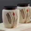 Teaware sets avancerade keramiska te kan boxas tom fuding vit grön svart universell förpackning gåva