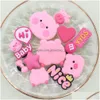 Jewelry Wholesale 100Pcs Pvc Pink Pig Star Nice Baby Bow Heart Hi Chocolate Sandals Shoe Charms Fit Wristbands Ornament Accessories Dr Dh20Y