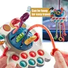 Montessori Sensory Toys Silicone Pull String Baby Activity Motor Skills Development Toy for Babies 1 2 3 Years 240325