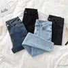 Jeans 2022 New Jeans Female Denim Pants Black Color Womens Jeans Woman Stretch Bottoms Skinny Pants For Women Trousers 38