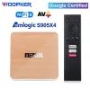 Box Mecool KM6 Deluxe Edition Google TV certificato Box Amlogic S905X4 Android 10 4GB 64GB WiFi 6 AV1 1000M BT5.0 Set Top Box 4GB 64 GB