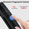 Control 8 Languages Tuya WiFi APP Password IC Card Fingerprint Biometric Digital Keypad TTlock Bluetooth Smart Door Lock with Alexa