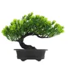 Dekorativa blommor Simulering Välkommen Pine Plant Pots Outdoor Decorate Bonsai Tree Home Decoration Plastical Child Child