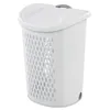 Laundry Bags Wheeled Plastic Basket For Clothes White Set Of 3 Hamper