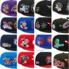 Najnowszy All Team Men's Men's Baseball Hats Gorras Bones Sports Basketball Chicago „Hat Men's Black Blue Red Kolor Hip Hop Flowers