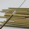 Conjunto de canudos de bebida de 13 resíduos reutilizáveis de zero resíduos ecológicos viagens portáteis de palha de bambu com bolsa preta e 2 escovas de limpeza