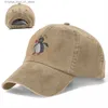Caps de bola noot pingu vintage engraçado chapéu de beisebol vintage de jeans angustiado chapéu de fitness de fitness de fitness externo q240408