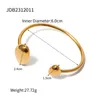 Bangle Uworld einzigartige geometrische offenes Armband Edelstahl Gold plattiert farbhilfe wasserdichtem Schmuck für Frauen Valentinstag Geschenk