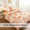 Bedding Sets Evich Polyester Cartoon Honey Peach Pattern For Girls Spring And Autumn Pillowcase Sheet Comforter Bedclothes