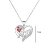 Chaines Collier maman pour femmes Élégant amour cardiaque Pendant de sa fille fils à la mode bijoux cadeaux Valentin fête