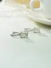 Серьги с шпилькой прямоугольный 925 серебро инкрустируется с высоким содержанием углеродного алмаза универсального темперамента