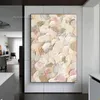 キャンバス上のクリーミーな花びらの花の絵画の自由ho放な自由hom