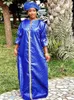 Vêtements ethniques de haute qualité Bazin Riche pour femmes robe de soirée - Dernière fête africaine Long Maxi