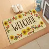 Carpets Brown Hello Pattern Carpet Entrance Doormat Non-slip Living Room Kitchen Bedroom Decor Rug Floor Mats Home