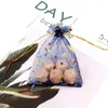 Geschenkverpackung 50pcs/Lot Star Moon Organza Schmucktaschen Tüll Sheer Beutel Draw String Bag Hochzeitsfeier Bevorzugung Beutel Organizer