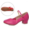 Dansschoenen voor vrouw meisjes dames latin ballroom moderne salsa oefening dansen gesloten teen vierkant zacht rubber zool