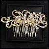 Clips de cheveux Barrettes Crystal Pearl Bridal Peigt Clip Hairpin Rhinestone Party Prom Accessoires Bijoux Drop Livraison Hairjewelry OTB23