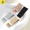 Money Clips Brushed Metal Cash Clip Thin Stainless Steel Brass Tie Clip Rose Gold Dollar Cash Clamp Holder Small Money Ticket Clips 240408