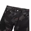 Jeans masculins automne design de mode imprimé noir étirement haut de gamme de marque haut de gamme pantalon décontracté