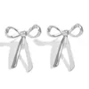 Hot Selling Bowearring Bow örhängen, nischmetallband knop, franska minimalistiska örhängen