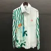 Herren lässige Hemden Herbst Geometrische Muster drucken Langes Slve -Shirt Urlaub Casual Kleid Bluse Marke Kleidung 2022 Hawaiian Shirt Chemise Hommi T240408