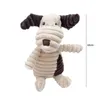 Corduroy Dog Zabawki dla małych dużych psów Plush Squaaky Toy Puppy Puppy Odporny na zgryzę dla Piszka 240328