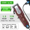 Magicful Professional Hair Clipper Litium Battery USB Wasgeble Trimmer LED Display Home Man Beard Shaver Cutting Machine 240408