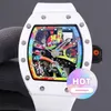 Watch Designer Large Dial Graffiti hat automatische Mechanik mit neuartiger und modischer Persönlichkeit ausgehöhlt