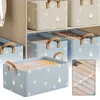 Shopping Bags Jeans Storage Box Wardrobe Clothes Organizer With Handle T-Shirt Cabinet Drawer Foldable Closet Boxes