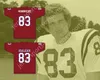 Custom Ted Hendricks 83 Hialeah Senior High School Thoroughbreds Scarlet Red Football Jersey 2 Top cousé S-6XL