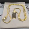 Collier argenté Blanc de luxe pour femmes colliers plaqués pendentif étiquette rationalisée concepteur juif 18K CZ Gold Cable Cross Contracing Bead Chain