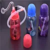 El Yağı Brülör Bubbler Su Bong Boru Küçük Brülörler Basbiber Dab Yağ Donanları Sigara içmek İçin Popüler Mini Baş Plastik Şişe SHA8685493