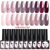 Gel ur sucre 10pcs / ensemble de couleur de vernis à ongles de couleur