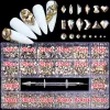 Decals Nail Art Rhinestones Crystal Decorations Kit 3d Nail Charms Jewelry Nail Parts Gem Stones Diy Nail Art Accessories Supply