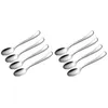Disposable Flatware 72/36pcs Plastic Mini Dessert Cake Spoon Stainless Steel Finish For Party Banquet Wedding Silver Kitchen Accessories