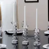 Titulares de velas Titular de casamento transparente arremesso de peças essenciais queimador