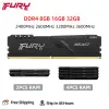 Drukarki Fury Beast DDR4 8GB 16 GB 32 GB 3200 2400 2666 3600 MHz Pamięć pulpitu 288Pin 1,2 V Dimm PC419200 21300 25600 28800 DDR4 RAM