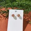 Stud Earrings Round Crystal Bead Earring Natural Gemstone Minimalist Jewelry Supplies Labradorite Lapis Sunstone Amethyst