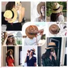 女性のための夏の太陽の帽子を楽しむパナマ帽子ストロービーチハットファッションUVサンピエテクション旅行キャップ240325