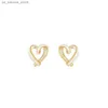 Charm Simple Acrylic Love Crystal Stud Earrings Cross Love Earring For Women Fashion Jewelry Accessories Wholesale Gifts240408