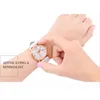 Burei Brand Ladies Fashion Rose Gold Work Women Luxe waterdichte Sapphire Leather Casual Quartz PolsWatch Relogio Feminino 240318