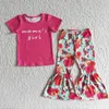 Bambini all'ingrosso Bambini da fiori a maniche corte camicie floreali pantaloni pantaloni sede per bambini abiti da molla 240323 240323