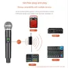 Mikrofone Neue Wireless Microfon Professional UHF aufnehmen Karaoke Handheld -Kanal Lithiumbatterie für die Stage Church Party School