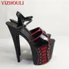 Dance Shoes 20cm Fashion Sexy Skinny Super Star 8-inch Heels Summer Baking Paint Fine Ribbon Decorations