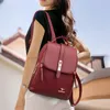 Zaini in pelle da donna di lusso per ragazze sacono un giorno casual daypack nero zaino vintage borse da scuola mocchila yaucksack y240323