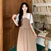 Abiti per feste grandi cortili Senso della versione senior francese Xia versione coreana Sfasten Nicchia Design Temperament Vacanza Due Skirt Skirt Dress