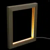 Frames Gluging PO Frame Picture Home Affichage simple DÉCORT DE TABLE DÉCORT DE BURANT 3D CRÉATIVE DE BOIS LUIR 3D