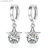 Charm 925 Sterling Silver Crystal Star Charm Stud Earrings for Women 2020 Grils Childrens Wedding Gift Womens Pendant mujer moda240408