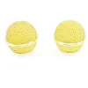 Microphones New Replacement Gold Plated Mesh Ball Head Mesh Microphone Grille for SM 58 BETA58 Golden Plated 10PCS